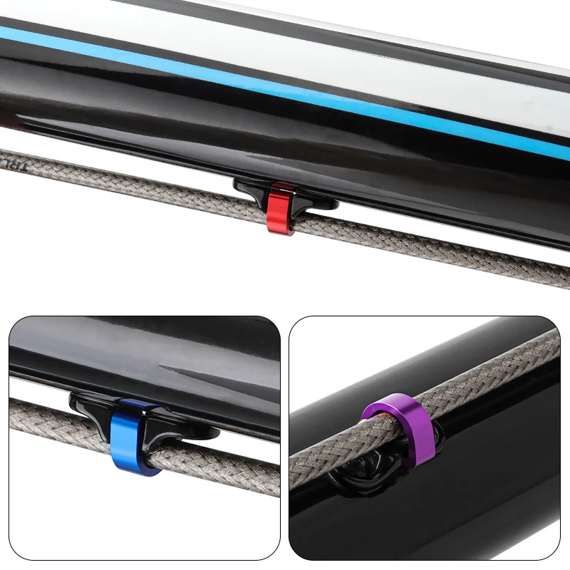 MUQZI-MTB 자전거 프레임 U 버클 브레이크 케이블 하우징 호스 튜브, 시프터 케이블 가이드 버튼 고정 튜브 클립, 10 개입