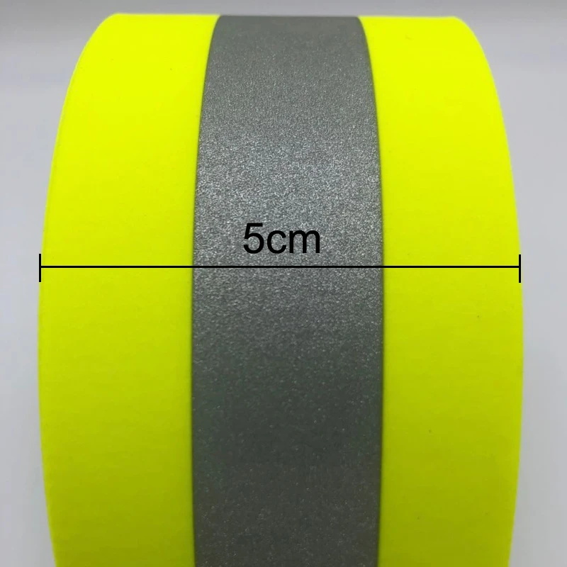 형광 노란색 난연성 반사 패브릭 경고 테이프 봉제 의류