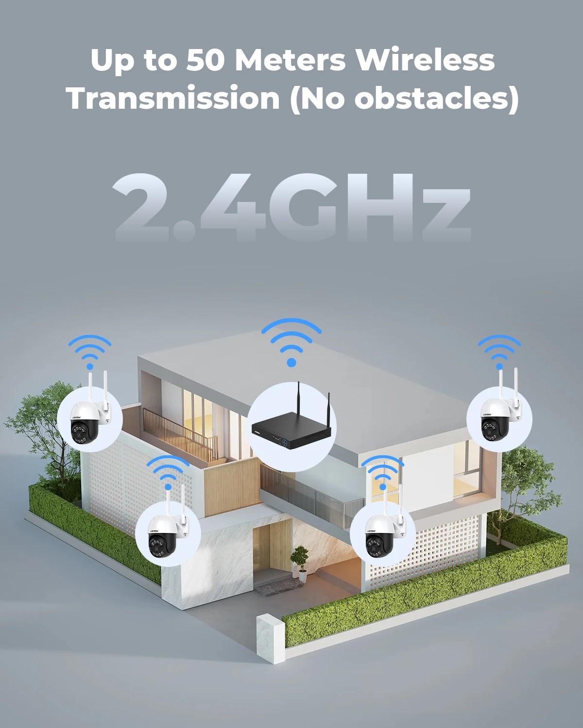 H.view 와이파이 카메라 보안 키트 시스템, 무선 CCTV 시스템, NVR 야외 PTZ 양방향 오디오 비디오 감시, Xmeye, 8CH, 5mp, 4mp