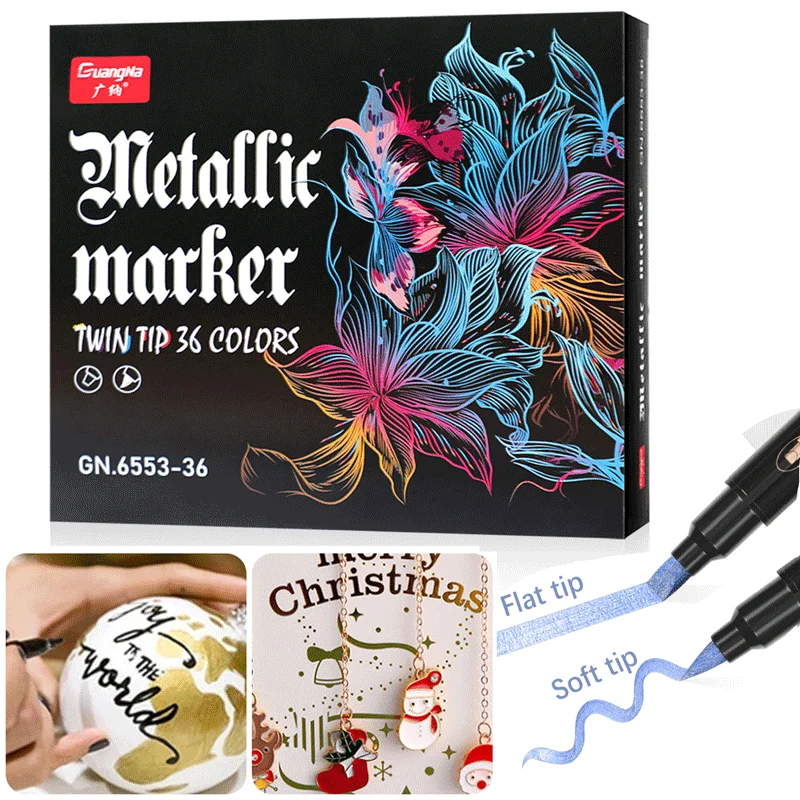 듀얼 팁 아크릴 페인트 펜 마커, 나무, 캔버스, 돌, 암벽화, 유리, 세라믹 패브릭, 금속 미술 용품, 84 색