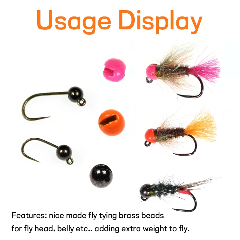 Wifreo 슬롯 텅스텐 비즈, 지그 님프 루어 액세서리, 플라이 타이 재료, 빠른 싱킹 비즈 헤드, 2.5mm-5.5mm, 20PCs