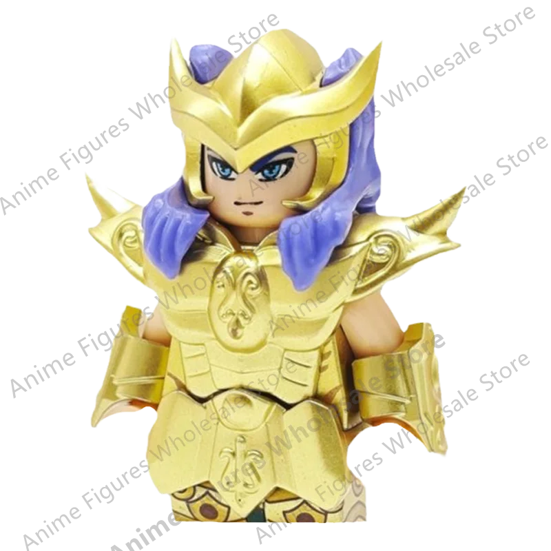 골드 세인트 시류 세이야 효가 이키 샤카 도코 뮤 피규어, 미니 피규어, 어린이 장난감, 빌딩 블록 선물, 신제품
