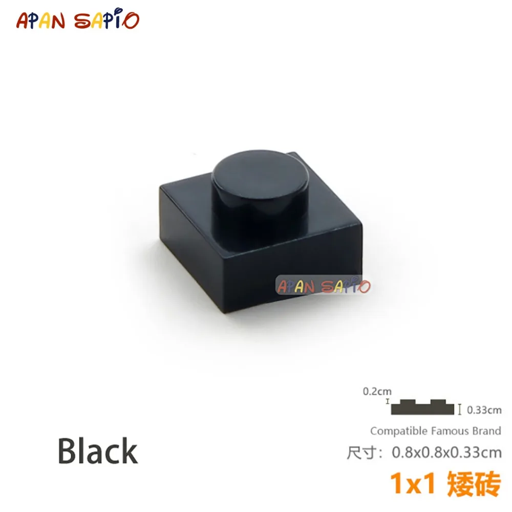 DIY 블록 빌딩 벽돌 얇은 1x1 교육용 조립 장난감 어린이용, 3024 호환 크기, 100 개/묶음