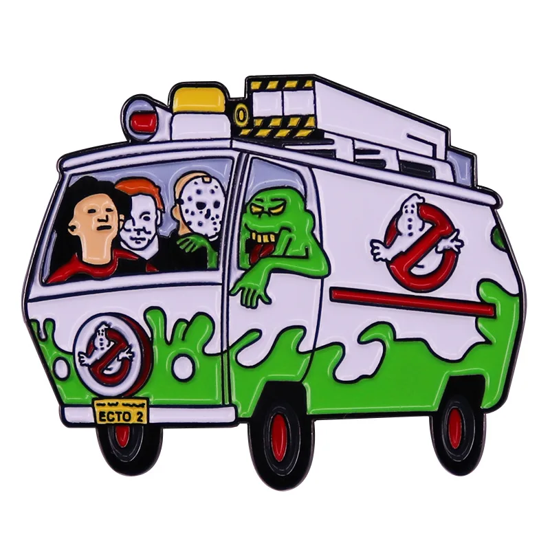 배낭용 할로윈 공포 영화 브로치 옷깃 핀, 에나멜 핀 무서운 배지 쥬얼리 패션 액세서리 선물