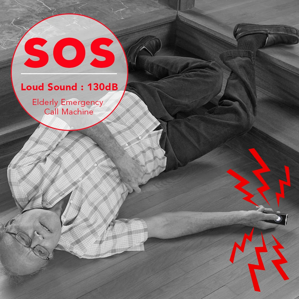 Awapow 개인 방위 경보 130dB LED 빛 재충전 용 자기 방위 여자 안전 경보 열쇠 고리 비상 사태 반대로 공격