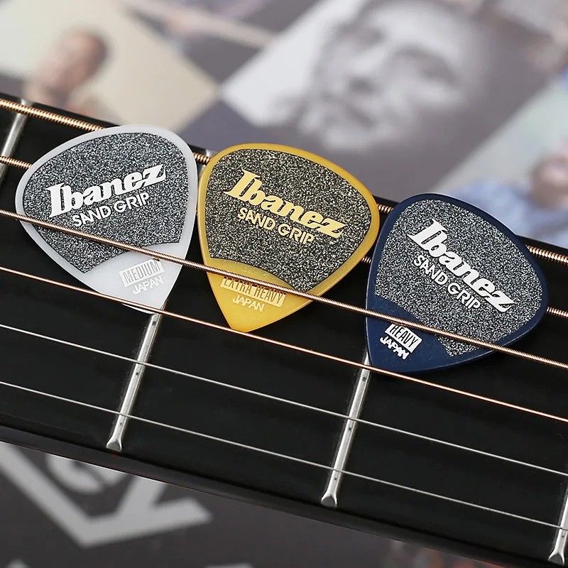 Ibanez 기타 피크 그립 마법사 시리즈 샌드 그립 미끄럼 방지 플렉트럼 0.8/1.0/1.2mm 기타 액세서리 Made in Japan
