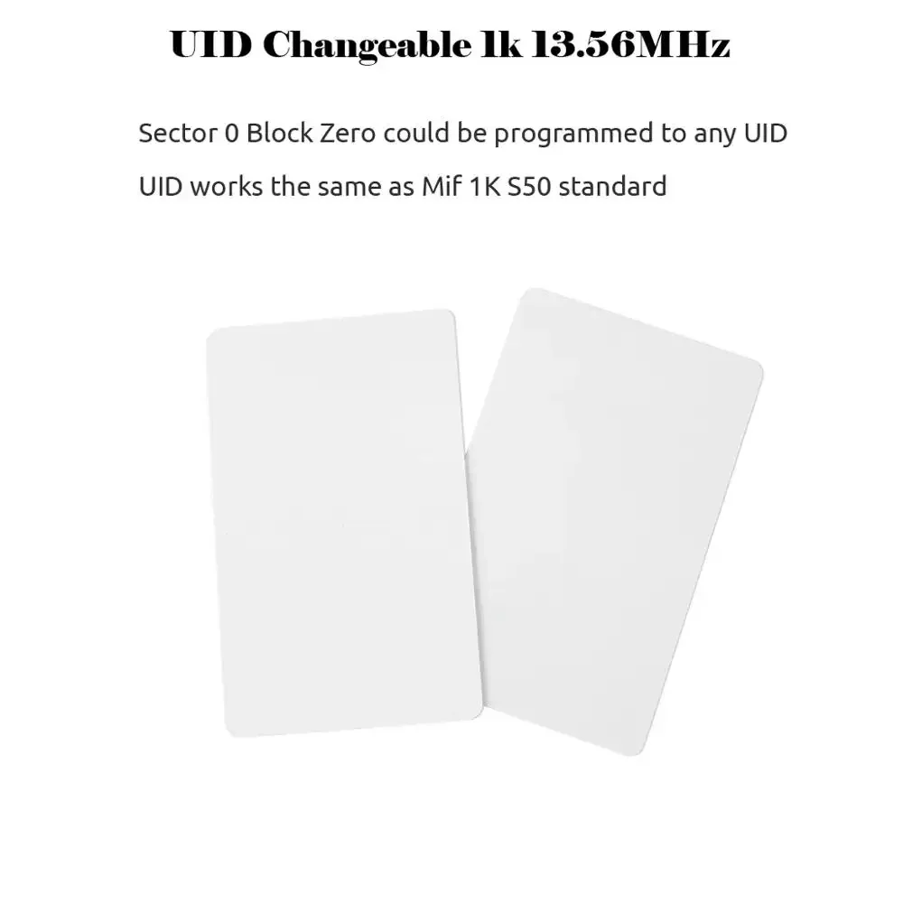 UID 카드 13.56MHz 블록 0 섹터 쓰기 가능 IC 카드 클론, 변경 가능한 스마트 Keyfobs 키 태그, 1K S50 RFID 액세스 제어, 5 개, 10 개, 20 개 title=UID 카드 13.56MHz 블록 0 섹터 쓰기 가능 IC 카드 클론, 변경 가능한 스마트 Keyfobs 키 태그, 1K S50 RFID 액세스 제어, 5 개, 10 개, 20 개