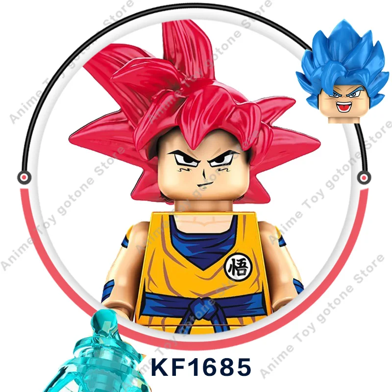 드래곤 볼 Z 손오공 미니 애니메이션 만화 피규어, 빌딩 베지터 블록, 액션 피규어, 어린이 조립 장난감 선물, KF6142 KF6158
