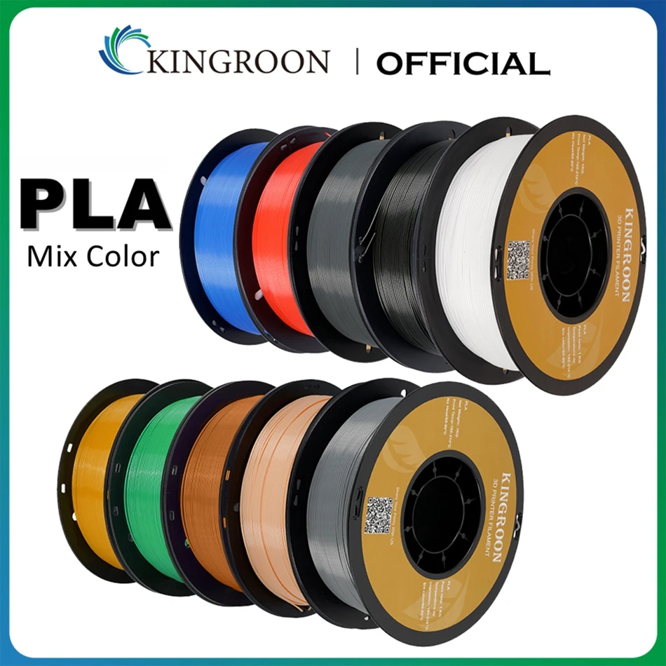KINGROON PLA 필라멘트, 3D 프린터용 플라스틱, 표준 1kg/롤, 혼합 색상, 지역 배송, 1.75mm, 5/10kg title=KINGROON PLA 필라멘트, 3D 프린터용 플라스틱, 표준 1kg/롤, 혼합 색상, 지역 배송, 1.75mm, 5/10kg 