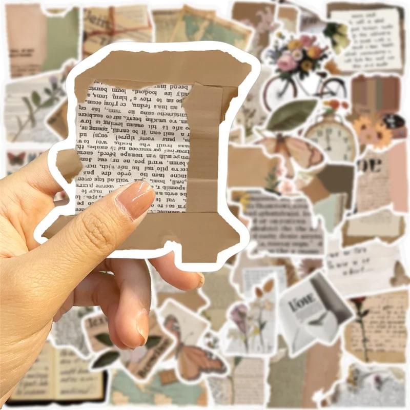 아동용 한국 문구류 장식 스크랩북, 복사 조각, PVC 스티커, 미적 학교 용품, 10 개, 30 개, 50 개