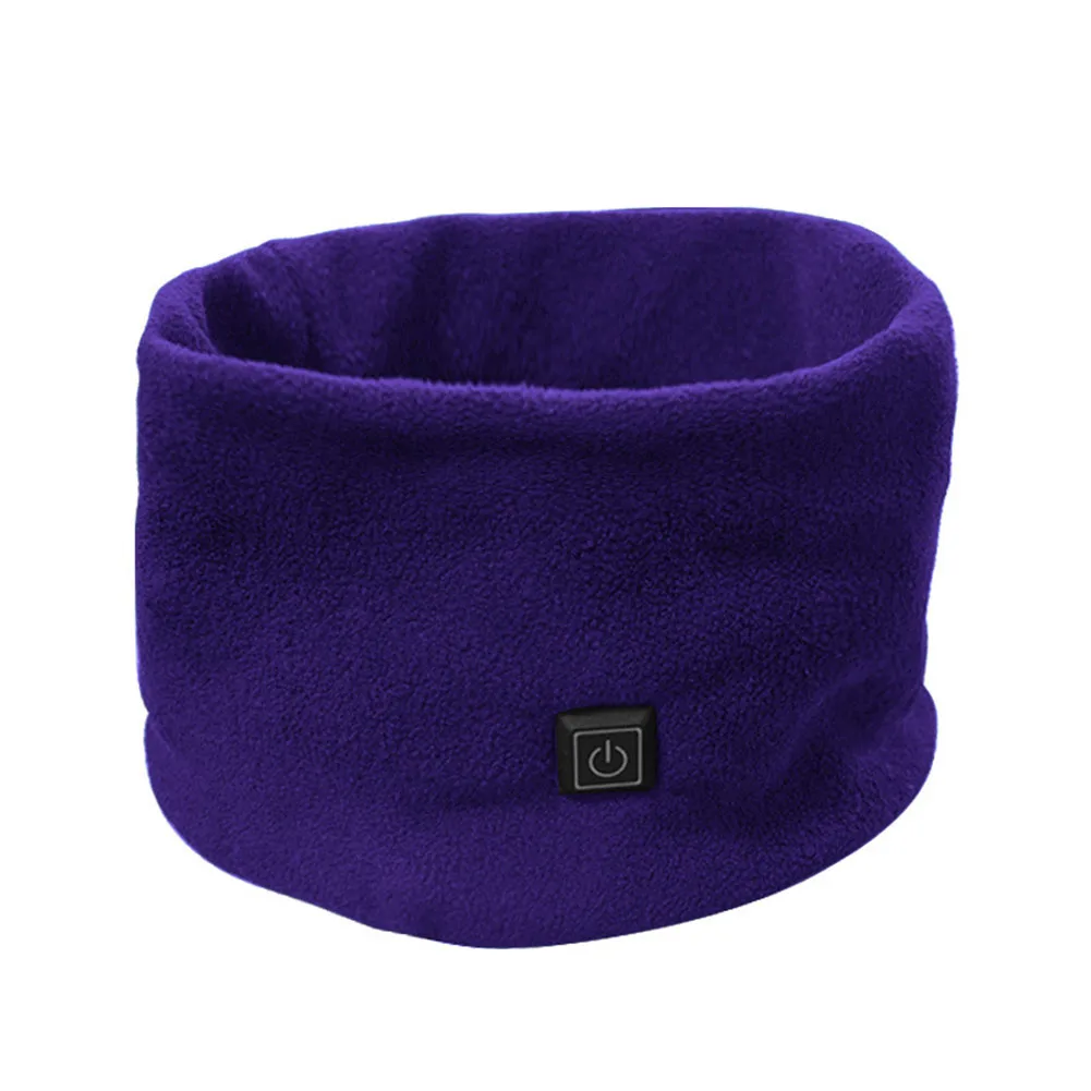 겨울 전기 온열 스카프, USB 충전식 목 워머, 사이클링 스키 캠핑용 양털 스카프, 3 단 속도 조절