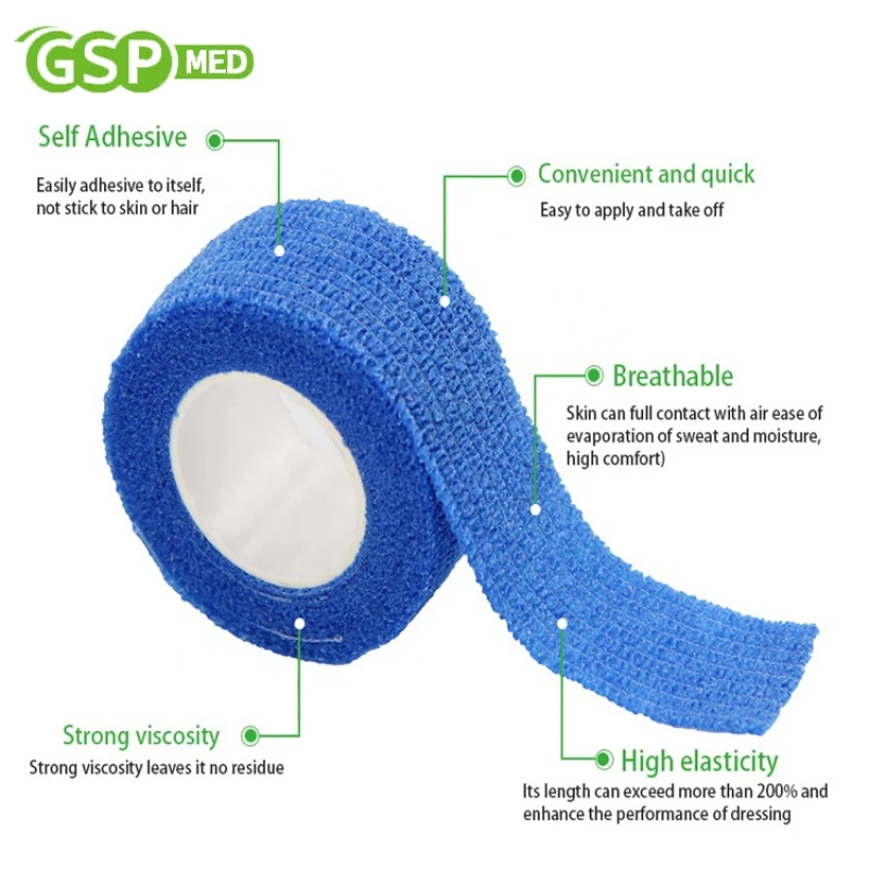 자기 접착식 탄성 붕대, 스포츠 문신, 통기성 점착성 방수 테이프 랩, 손가락 손목 발목 부상