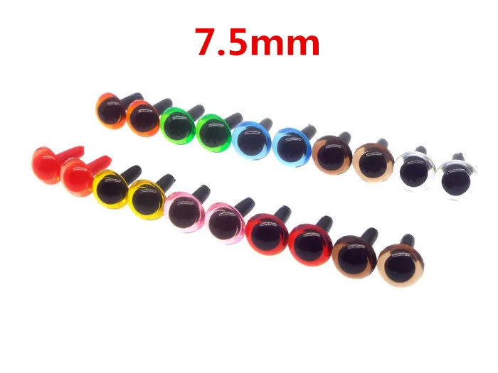 크리스털 눈 크로셰 동물 플라스틱 공예 눈, 다채로운 인형 눈, 와셔 포함, 12mm, 10.5mm, 9mm, 7.5mm, 6mm, 4.5mm
