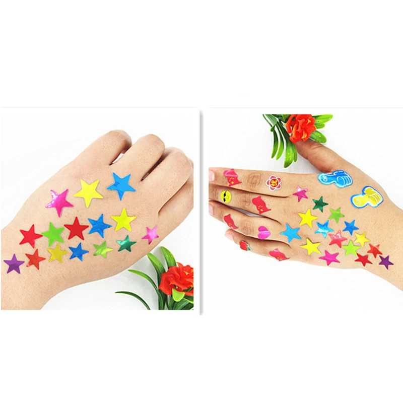 어린이용 금도금 반짝이 스티커, 어머니 선생님 칭찬 라벨, 별 5 개 사랑 스티커, 팩당 10 장