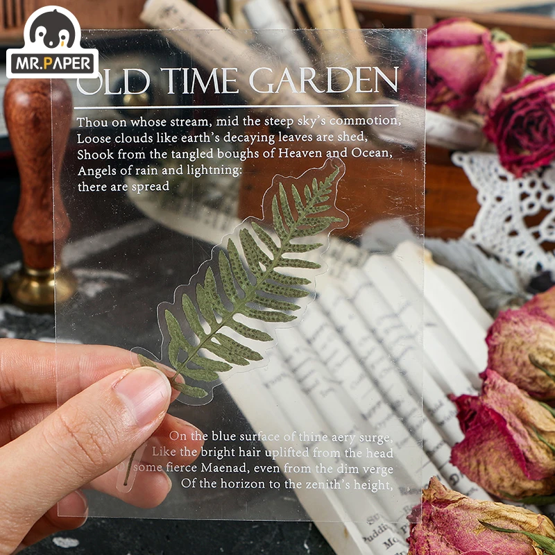 Mr.paper 6 디자인 나비 데코 일기 스티커 스크랩북 플래너 장식 라벨 문구 데칼 스쿠터 문구, 40 장