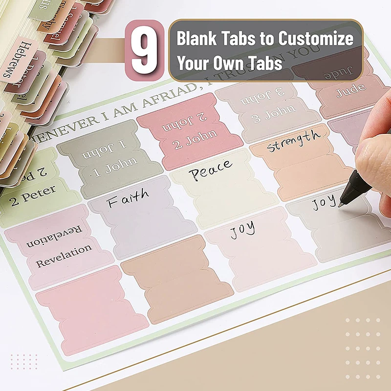 최소 모란디 적층 성서 탭, 75 탭, 남녀 공용, 공부 성서 탭, 성서 인덱스 탭
