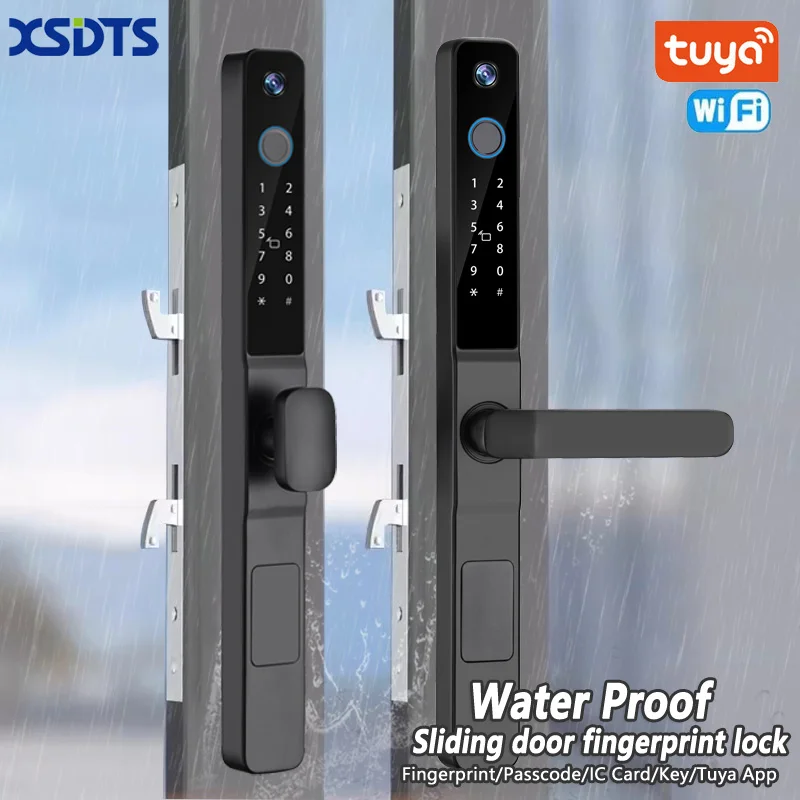 TUYA 앱 방수 스마트 지문 비밀번호 카드 문짝 잠금 브리지 컷 알루미늄 합금, 야외 풀 푸시 슬라이딩 문짝 title=TUYA 앱 방수 스마트 지문 비밀번호 카드 문짝 잠금 브리지 컷 알루미늄 합금, 야외 풀 푸시 슬라이딩 문짝 