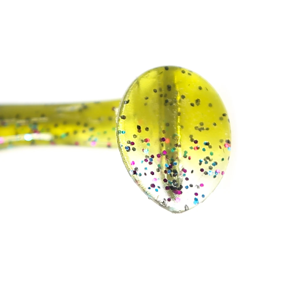 B & U T 테일 웜 소프트 루어, 쉬운 샤이너, 인공 소프트 미끼, 배스 낚시 워블러 악취 추가, 50mm, 70mm, 90mm