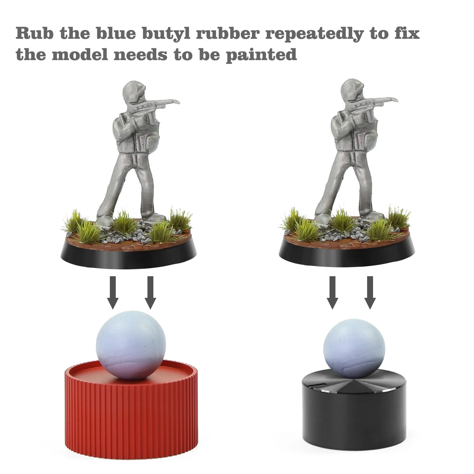 Evemodel-모델 컬러링 홀더, 휴대용 페인팅 핸들, 군인용 특수 도구 클립, 수공예 건담 워해머