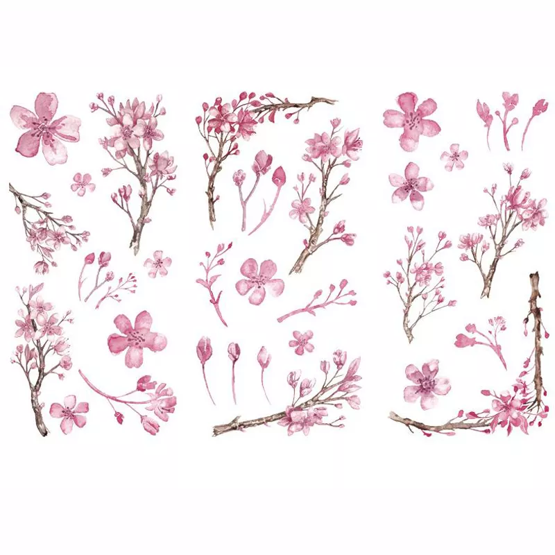 와시 종이 사쿠라 꽃 전화 케이스 컵 노트북 장식 스티커, 팩당 3 매 title=와시 종이 사쿠라 꽃 전화 케이스 컵 노트북 장식 스티커, 팩당 3 매 