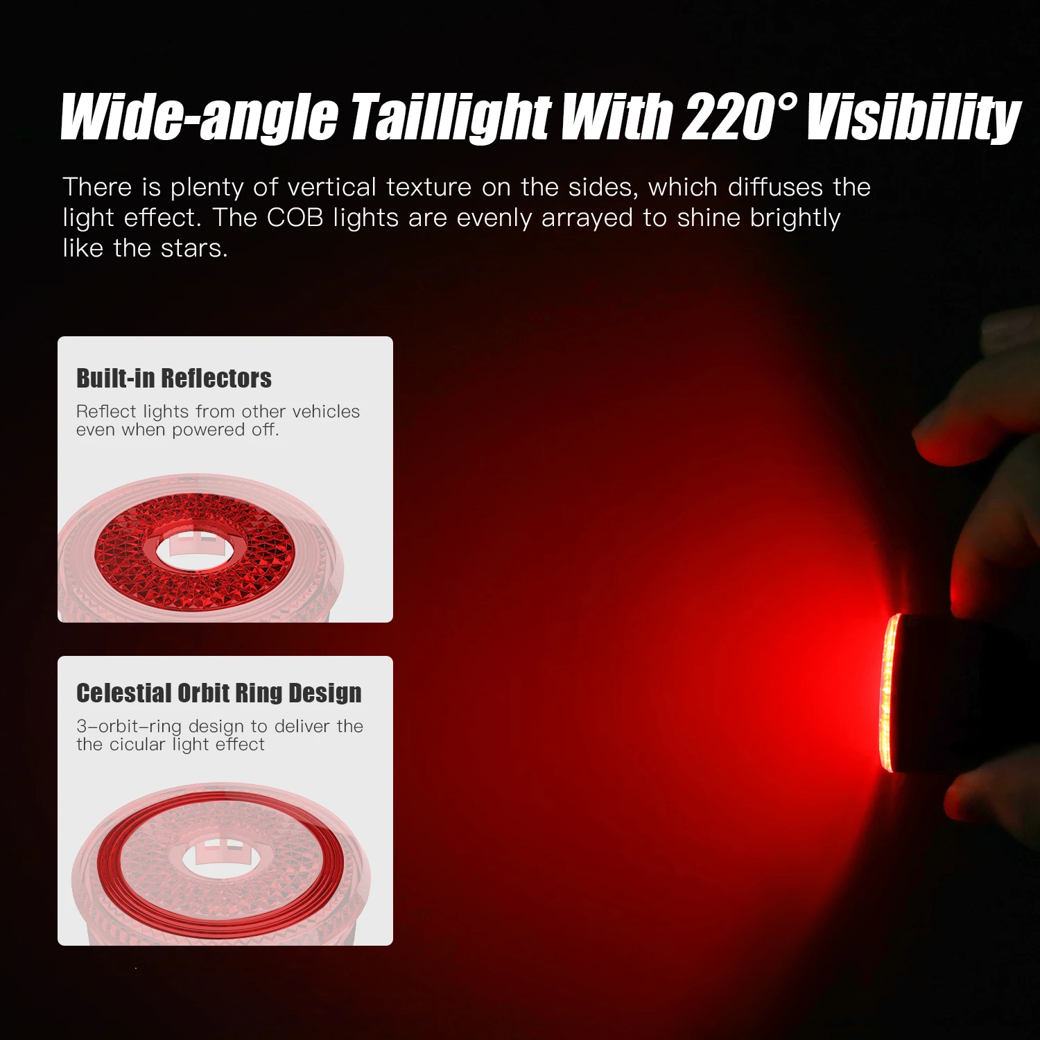 Gaciron 자전거 조명, 브레이크 센서 장착 고휘도 자전거 후미등, 알루미늄 합금 마그네틱 자전거 새들 미등, 100lm