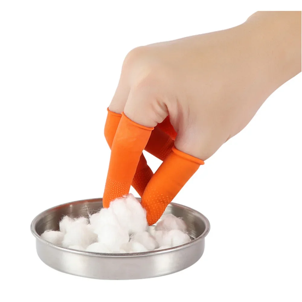 일회용 라텍스 손가락 침대, 천연 정전기 방지 손가락 끝 보호대 장갑, 콘돔 작업 네일 아트용 내구성 도구, 30pc