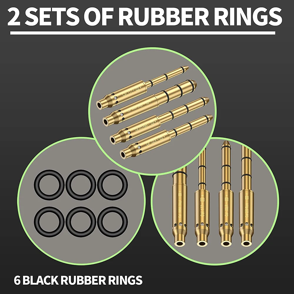 전술 레이저 보어 사이트, 리볼버 피스톨 라이플 에어건용, 177/22LR/.223Rem/9mm/.38spl 칼 레드 레이저 보어사이트 엔드 배럴