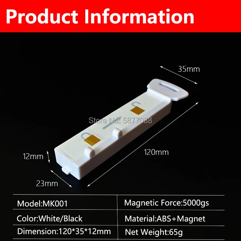 흰색 보안 후크 자석 키 S3 핸드키 Eas 마그네틱 분리대, 슈퍼마켓 디스플레이용 잠금 장치, 후크 정지 잠금 장치, 1 개