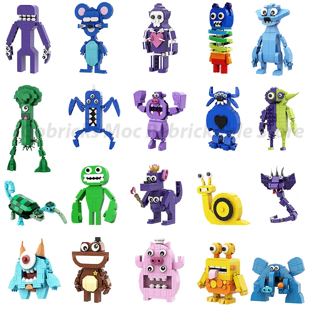 Gobrics 녹색 머리 괴물 플라밍고 MOC 모델 빌딩 블록, 반반 브릭 게임, 어린이 교육 선물 title=Gobrics 녹색 머리 괴물 플라밍고 MOC 모델 빌딩 블록, 반반 브릭 게임, 어린이 교육 선물
