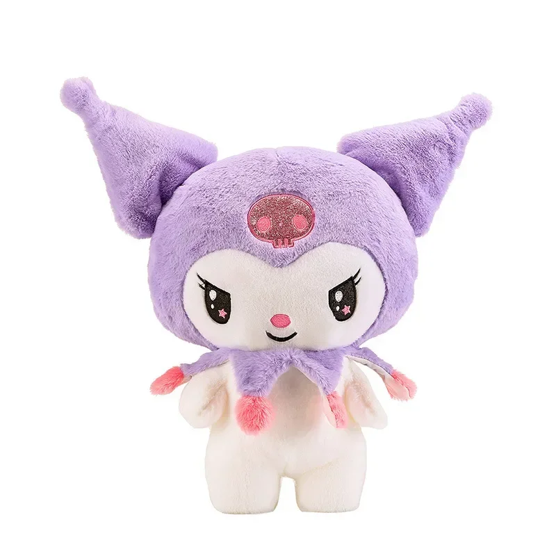 산리오 만화 쿠로미 멜로디 봉제 장난감, 보라색 물건, 스탠딩 인형, 소녀 생일 선물, 애니메이션 봉제, 산리오 머치, 카와이 봉제 장난감, 25cm