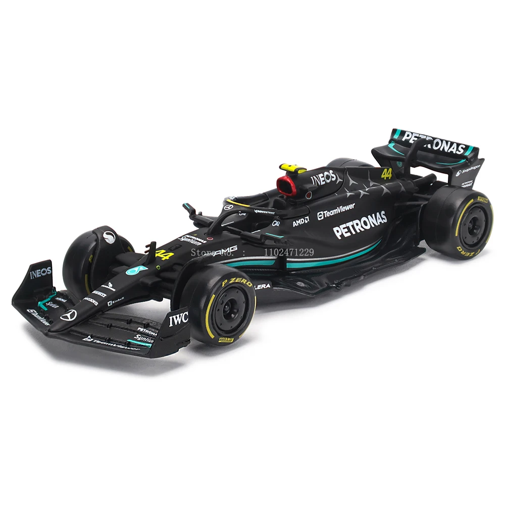 Bburago 1:43 메르세데스 AMG 페트로나스 F1 팀 W14 2023 #44 해밀턴 #63, 로드 러셀 합금 자동차 다이캐스트 모델 장난감 소장품