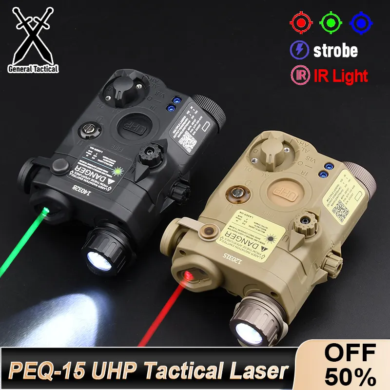 전술 Airsoft UHP AN PEQ-15 LA5C 레드 닷 그린 블루 + IR 버전 표시기 무기 스카우트 LED 조명, 20mm 레일 헌팅 레이져에 적합 title=전술 Airsoft UHP AN PEQ-15 LA5C 레드 닷 그린 블루 + IR 버전 표시기 무기 스카우트 LED 조명, 20mm 레일 헌팅 레이져에 적합 