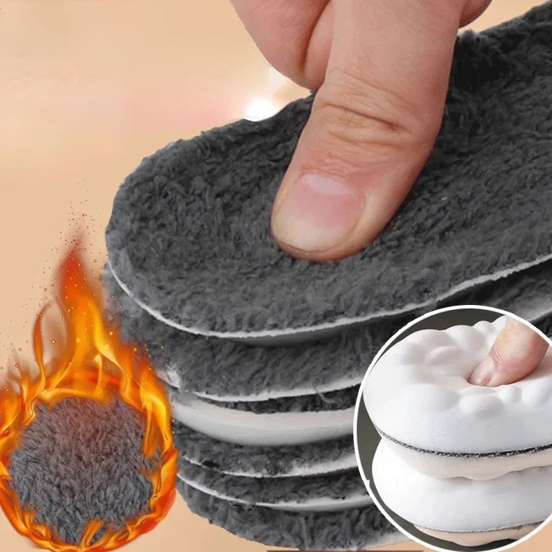 자체 가열 발 충격 흡수 두꺼운 깔창 신발 패드, 따뜻한 겨울 남성 여성 스포츠 신발 패드 액세서리