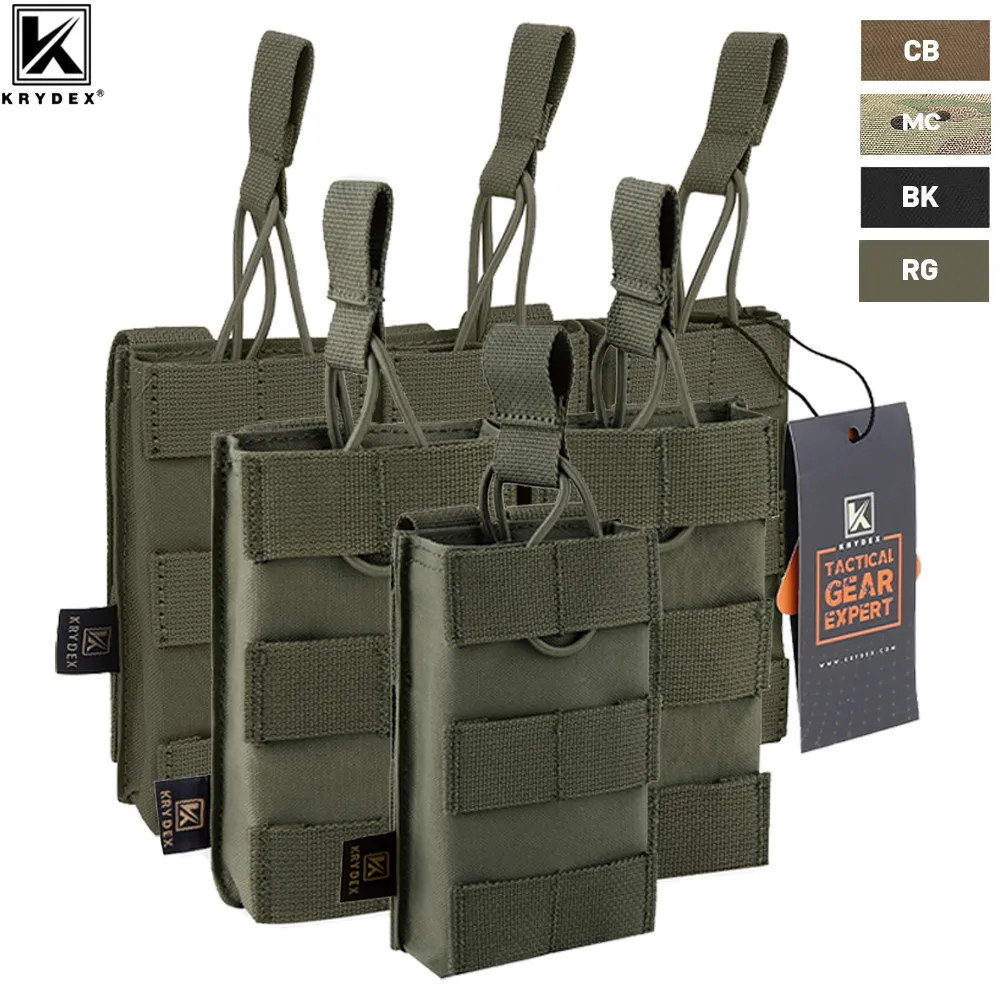KRYDEX 전술 MOLLE 5.56mm 매그 파우치, 싱글, 더블, 트리플 오픈 탑 MOLLE 스트랩 매거진 파우치, M4 M16 군사 액세서리 title=KRYDEX 전술 MOLLE 5.56mm 매그 파우치, 싱글, 더블, 트리플 오픈 탑 MOLLE 스트랩 매거진 파우치, M4 M16 군사 액세서리 