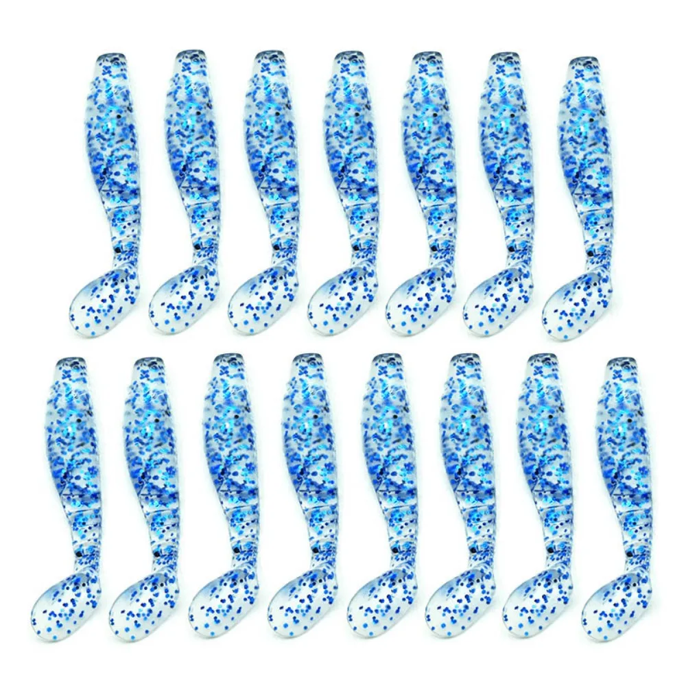 루야 T-테일 소프트 미끼, 가짜 미끼, 소프트웜 소프트 미끼, 싱글 테일 웜, 낚시 루어, 잉어 낚시, 5.5cm, 2G, 15 개