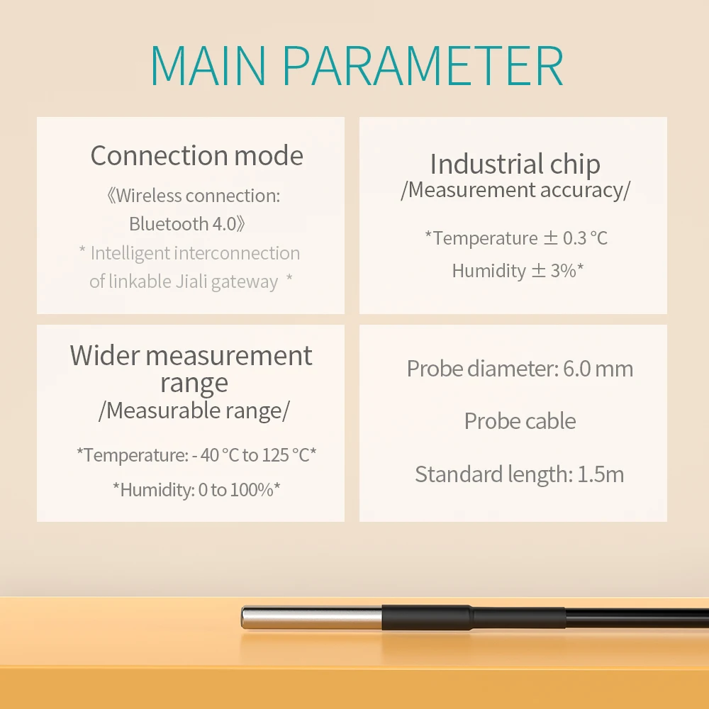 Jaalee JHT-P 온도 습도 DewPoint VPD 센서 실내 미터 컨트롤러 측정 습도계 무선