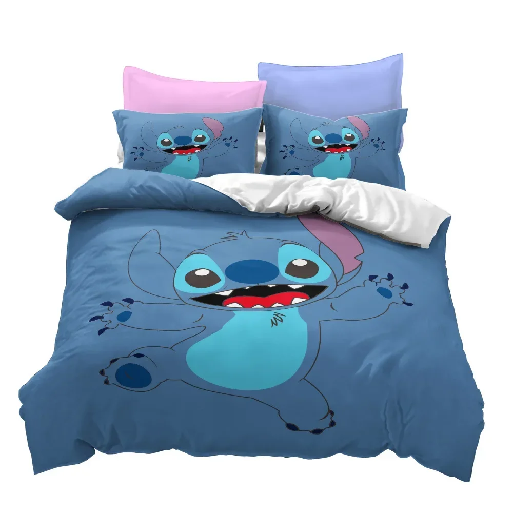 디즈니 Lilo 및 스티치 침구 세트, 이불 커버, 침실 장식, 퀸, 킹 사이즈 침구 세트, 남아용 선물