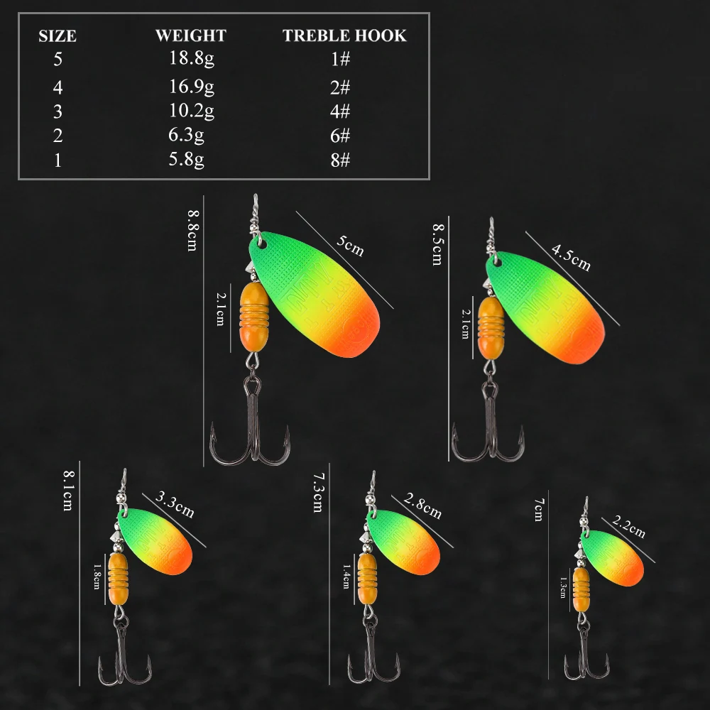 FTK 스피너 낚시 루어, 날카로운 고리가 있는 하드 미끼, 배스 낚시 액세서리용 인공 미끼, 5.8g, 6.3g, 10.2g, 16.9g, 18.8g, 신제품