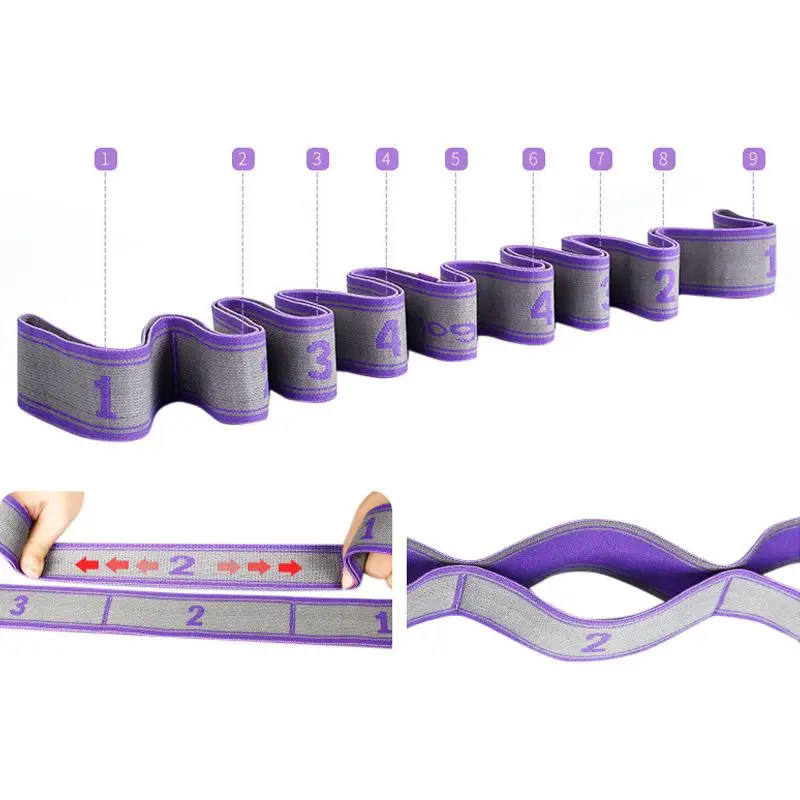 폴리에스터 라텍스 탄성 라틴 댄스 스트레칭 밴드, 요가 풀 스트랩 벨트, 루프, 요가 필라테스, 체육관, 피트니스 운동, 저항 밴드