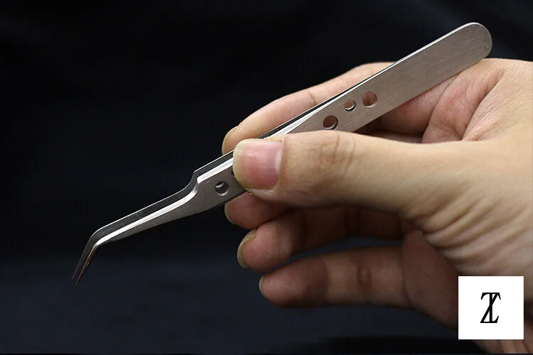 스테인레스 스틸 정전기 방지 핀셋, 곡선 미끄럼 방지 핀셋, 군사 모델 제작 도구