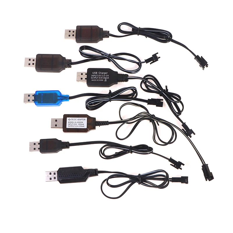 고품질 3.6-9.6V 250mA NiMh/NiCd 배터리 USB 충전기 케이블, SM 2P 앞으로 플러그 원격 제어 자동차 USB 충전기 전기 장난감