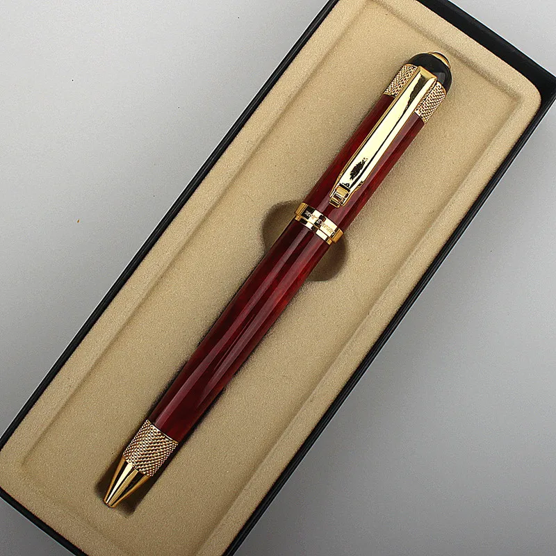 고품질 금속 회전 볼펜, 0.7MM, 검정 잉크, 비즈니스 Caneta, 사무실, 학교 용품