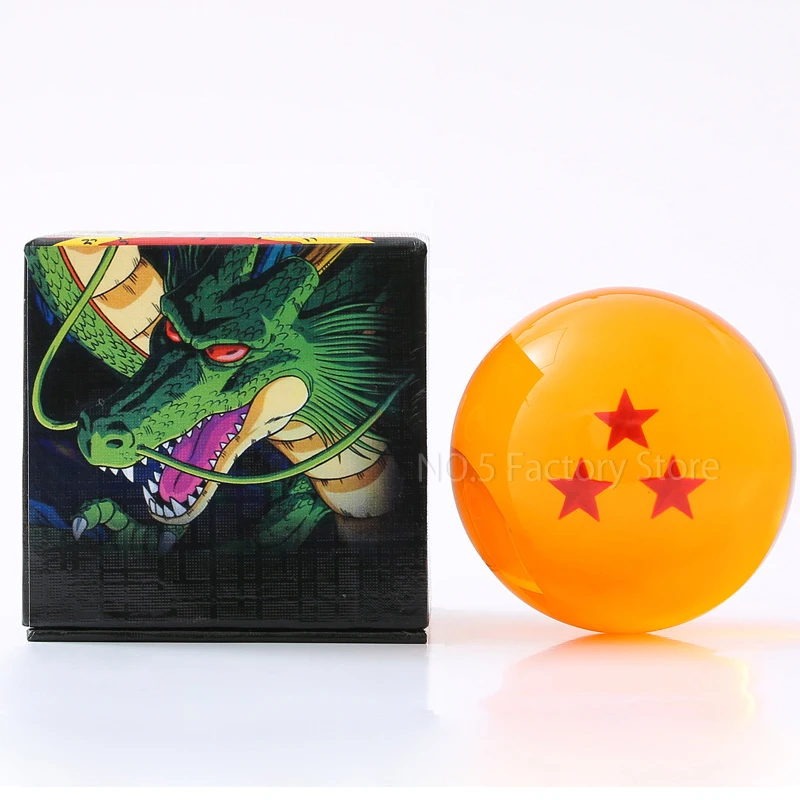 DBZ 크리스탈 볼 애니메이션 피규어, Shenron 소원 공, 코스프레 소품, 소장용 데스크탑 장식 완구, 7.6cm, 1, 2, 3, 4, 5, 6, 7 스타