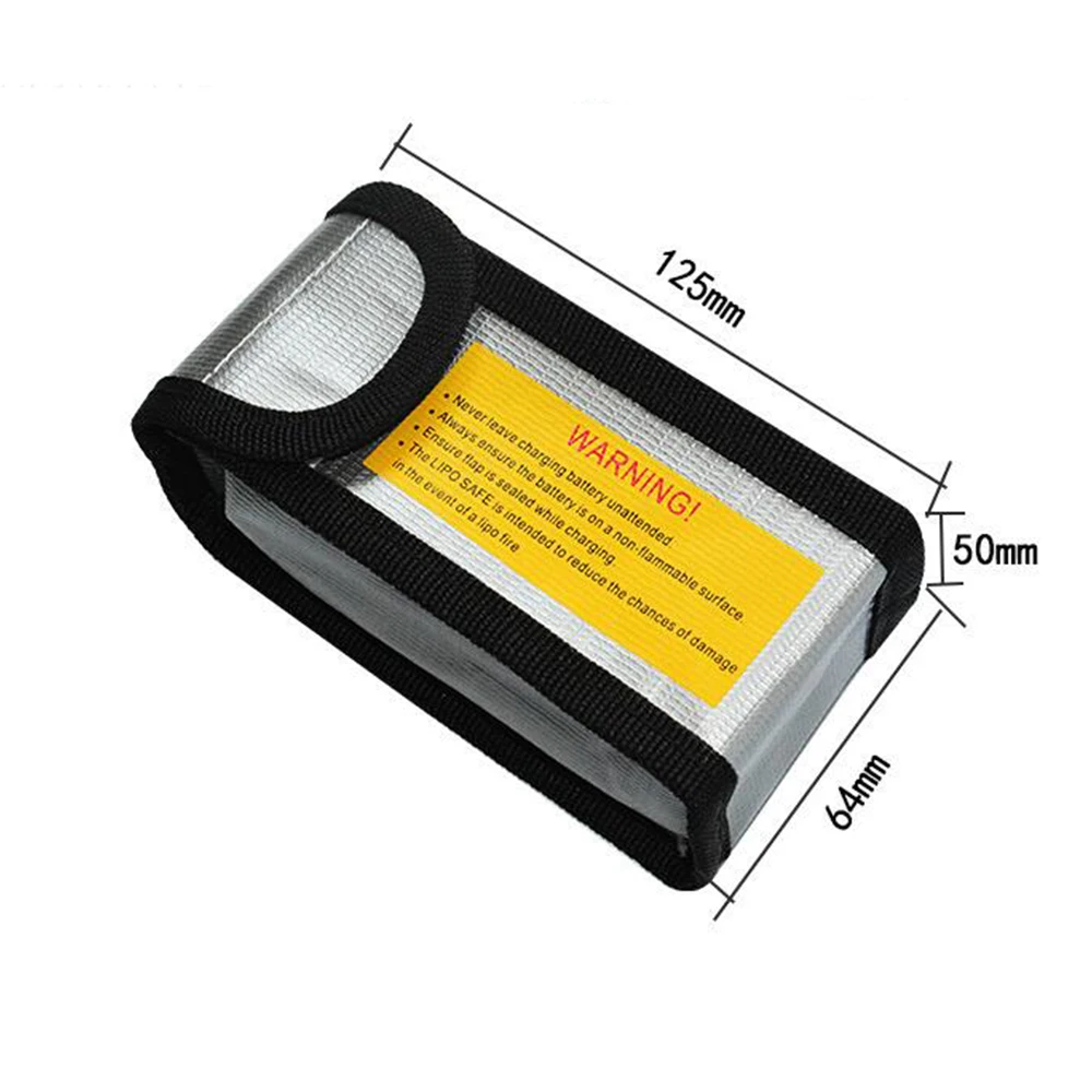 고품질 내화 및 방수 방폭 RC 리포 배터리 안전 가방, 안전 가드 충전 주머니 90*64*50MM