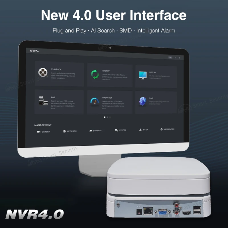 Dahua 다국어 미니 네트워크 비디오 레코더, 4 채널, 8 채널, 4 채널, 8PoE NVR, 12MP 카메라 보안 보호 NVR2104-P-S3 NVR2108-8P-S3