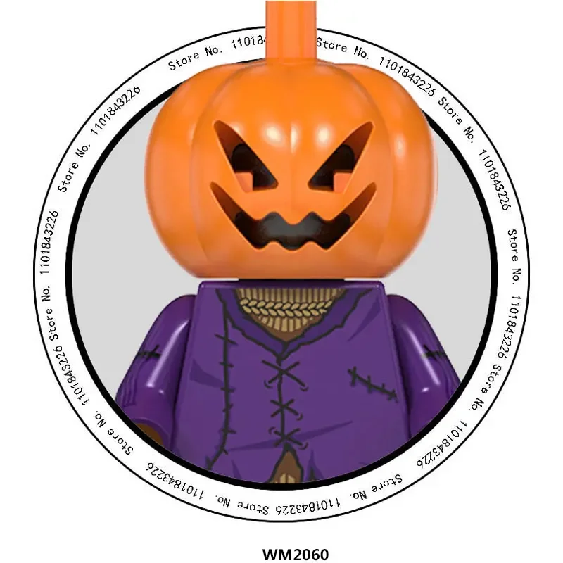 할로윈 공포 영화 시리즈 호박 빌딩 블록, 빛나는 사일런트 힐 벽돌 잭 피라미드 헤드 액션 피규어, 어린이 장난감