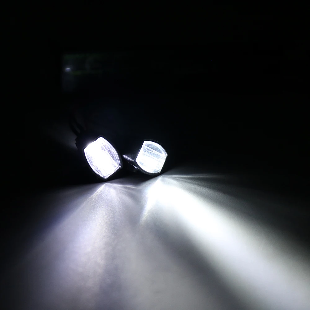 RC 자동차 원형 LED 조명, 브래킷 포함 헤드라이트, 1/10 크롤러 Traxxas TRX4 TRX6 Axial SCX10 III YK4082 Tamiya CC01 용 스포트라이트