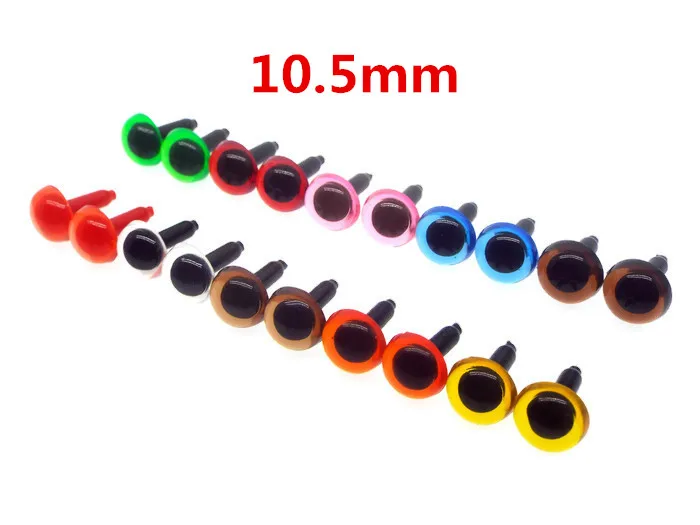 크리스털 눈 크로셰 동물 플라스틱 공예 눈, 다채로운 인형 눈, 와셔 포함, 12mm, 10.5mm, 9mm, 7.5mm, 6mm, 4.5mm