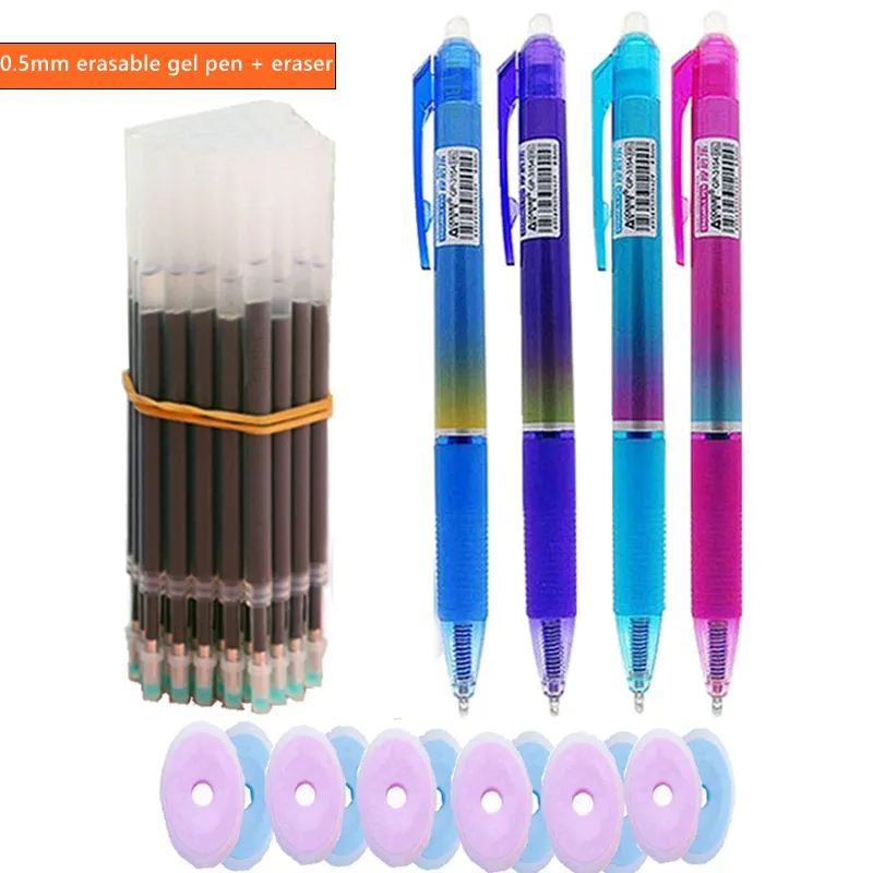 Haile 카와이 지워지는 젤 펜 리필 세트 로드, 0.5mm 푸시 자동 프레스 볼펜, 세척 가능한 핸들 문구 title=Haile 카와이 지워지는 젤 펜 리필 세트 로드, 0.5mm 푸시 자동 프레스 볼펜, 세척 가능한 핸들 문구 