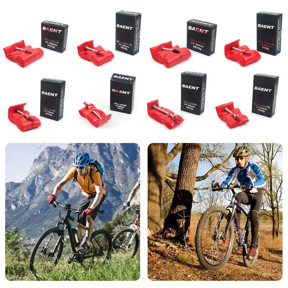 Baent TPU 초경량 자전거 내부 튜브, 산악 자전거 타이어 27.5, 프렌치 밸브, 1.26-1.75 1.9-2.7 자전거 부품, 26 인치, 48mm, 29 인치